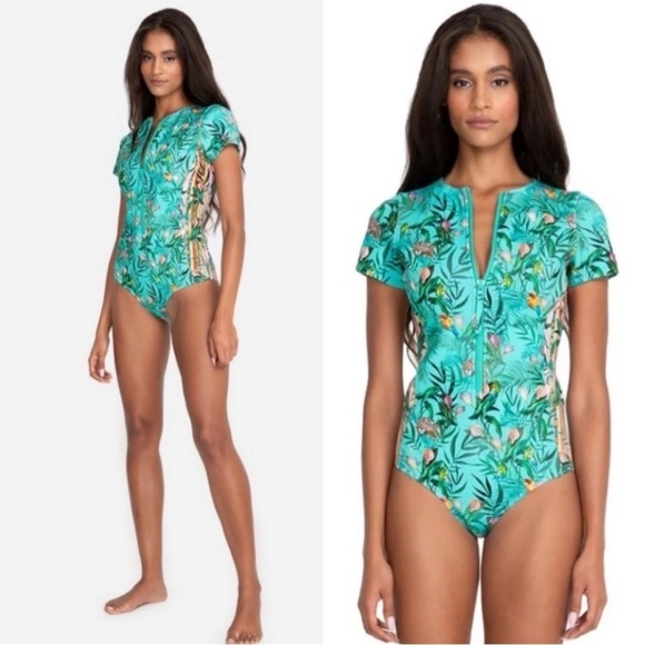 Johnny Was Taina Neoprene one Piece Swimsuit Size XS NWT size 4 - Picture 1 of 6